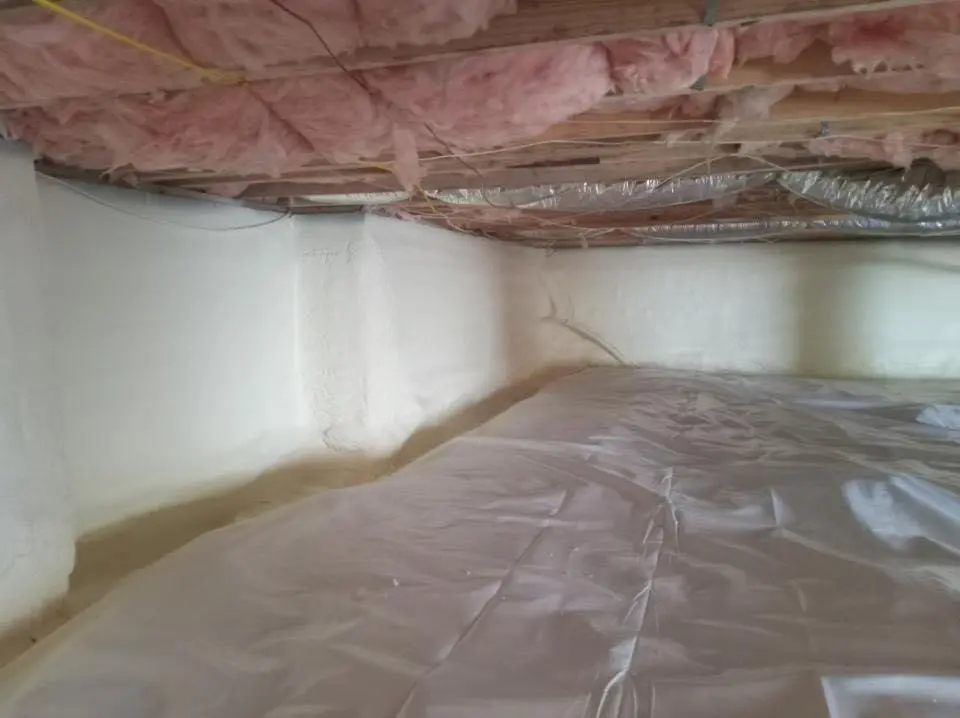 Crawl space encapsulation with closed-cell spray foam for Attic Insulation in Pocahontas